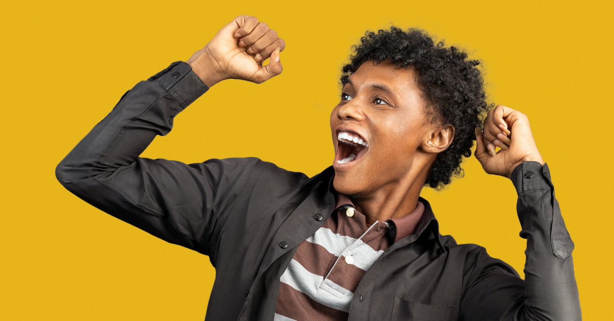 person celebrating